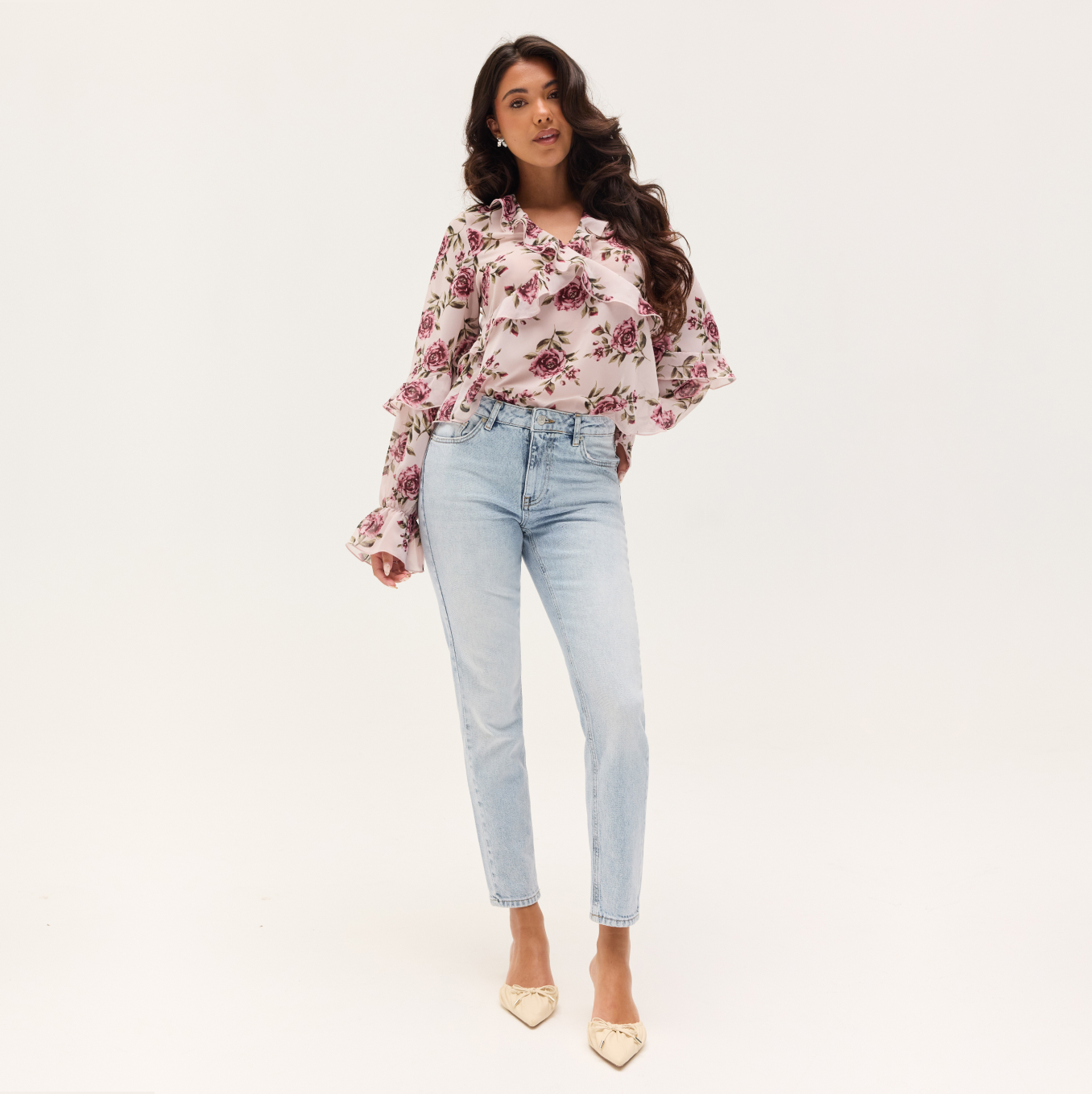 Mid waist trousers